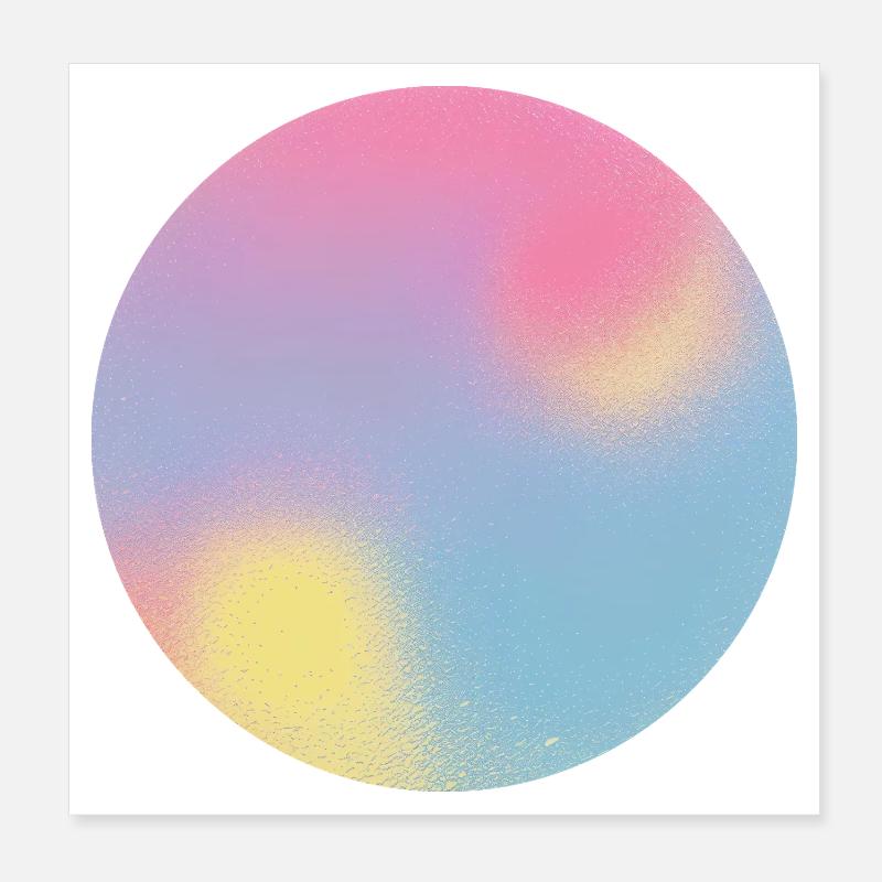 Aura-Check-Pastellgradientensphäre Poster 20x20 cm