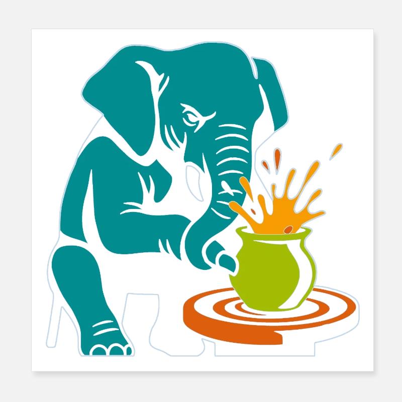 Maître des Troncs - Anarchie de l’Émail Poster 20 x 20 cm