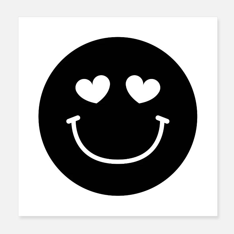 Visage souriant Poster 20 x 20 cm