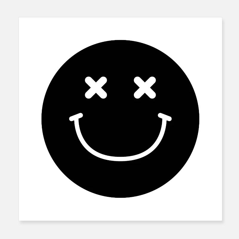 Smiley-Gesicht Poster 20x20 cm