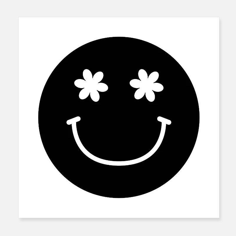 Smiley-Gesicht Poster 20x20 cm