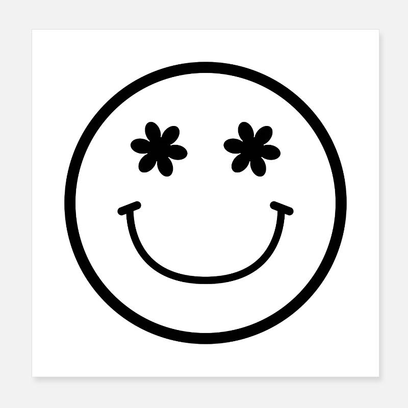 Smiley face Poster 8" x 8" (20x20 cm)