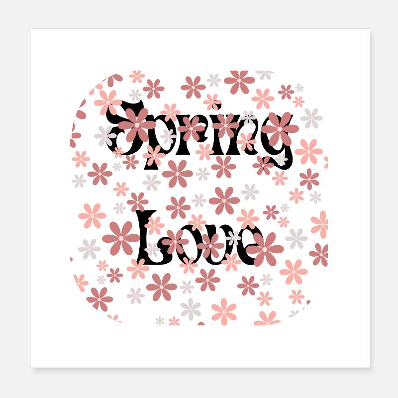 Spring Love Poster 8" x 8" (20x20 cm)