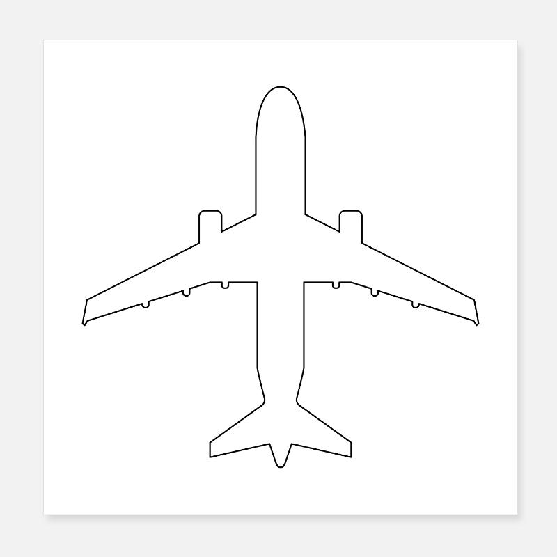 Aperçu de l’avion Poster 20 x 20 cm