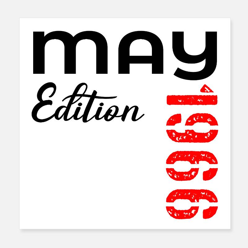 61. Geburtstag Mai 1966 Poster 20x20 cm