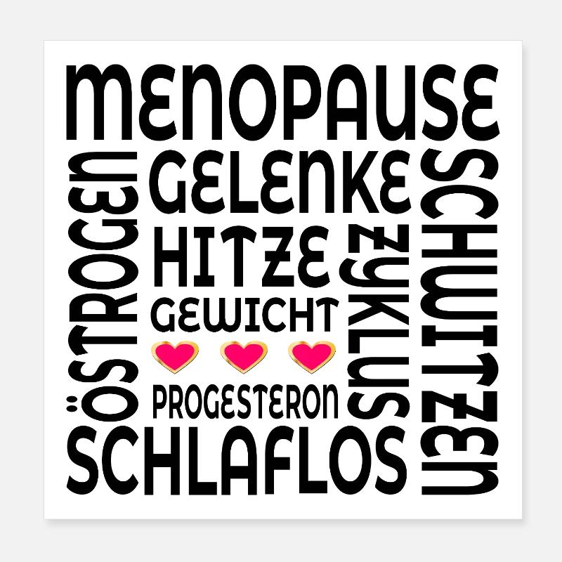 Menopause symptoms menopause Poster 8" x 8" (20x20 cm)