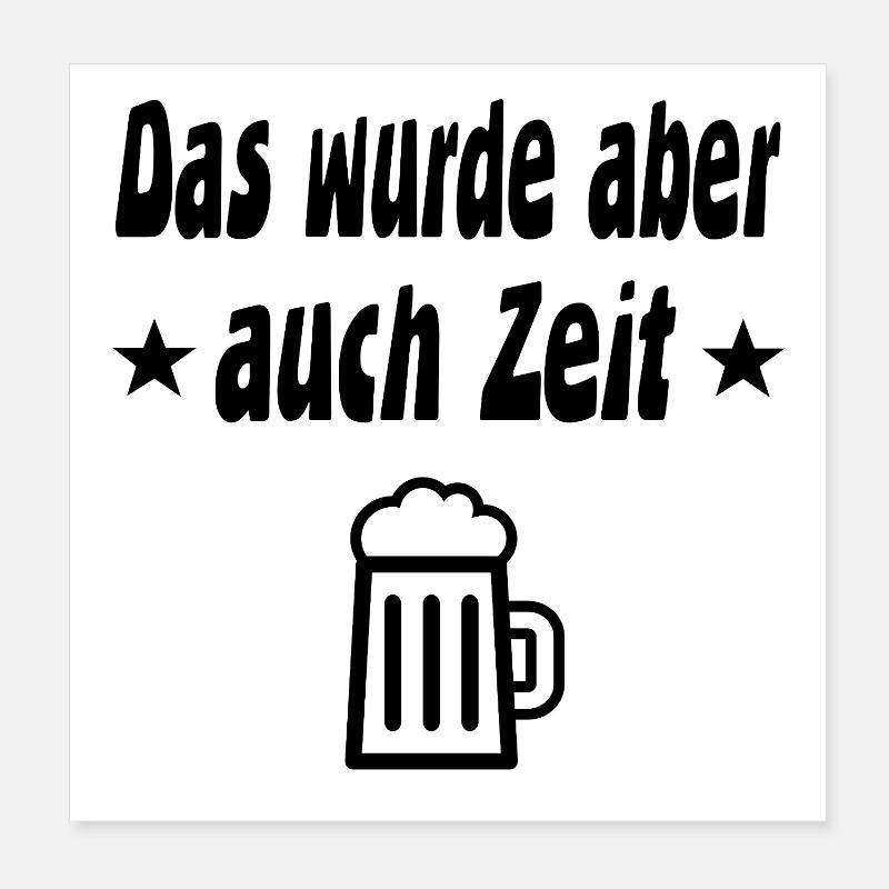 Bier Poster 20x20 cm