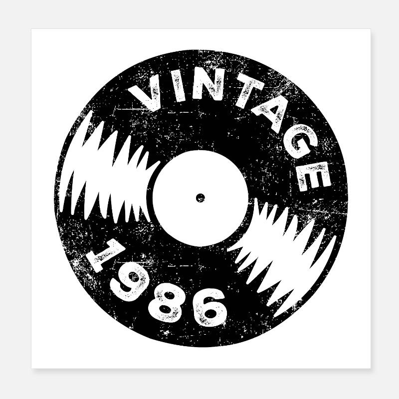 Vintage 1986 Poster 8" x 8" (20x20 cm)
