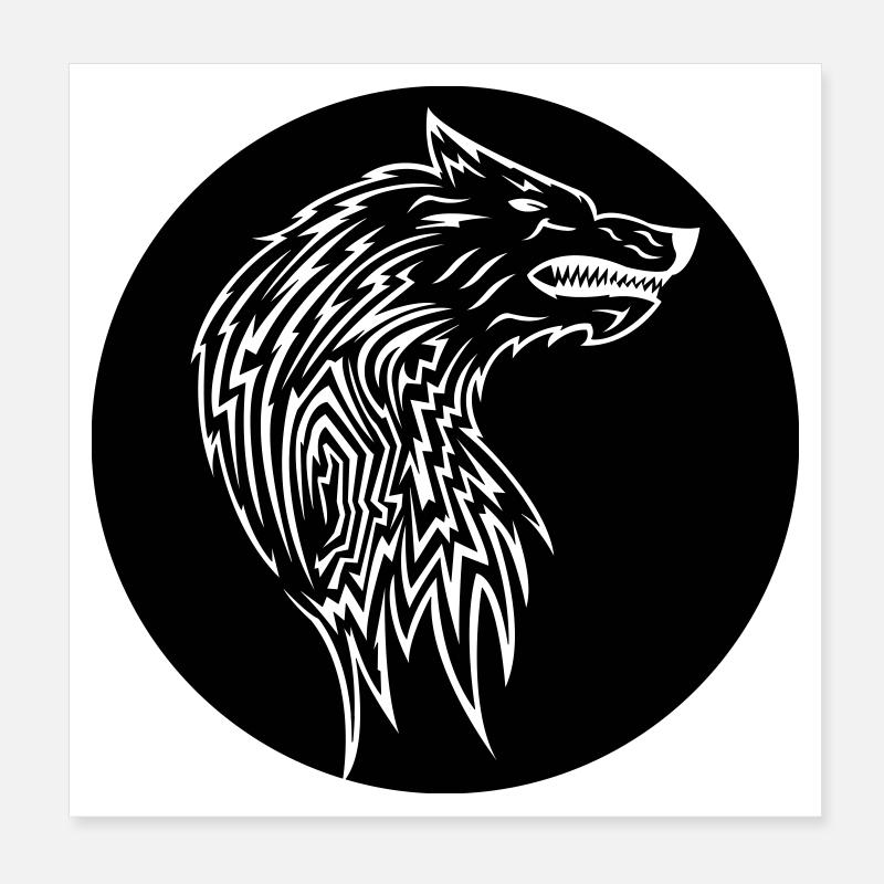 Wolf Poster 20x20 cm