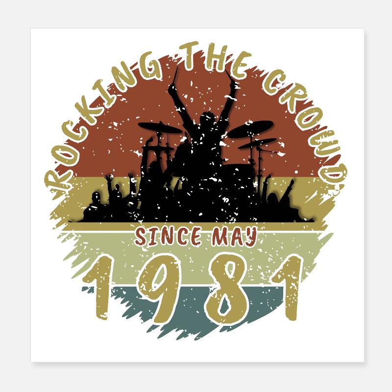 45. Geburtstag Rocking the crowd DRM 05/1981 Poster 20x20 cm