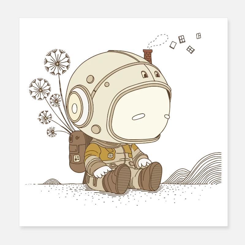 Astro-sad Poster 20x20 cm