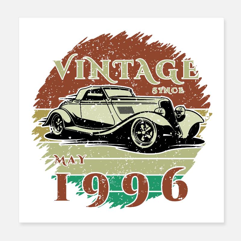 30. Geburtstag - Klassiker - Vintage since 05/1996 Poster 20x20 cm