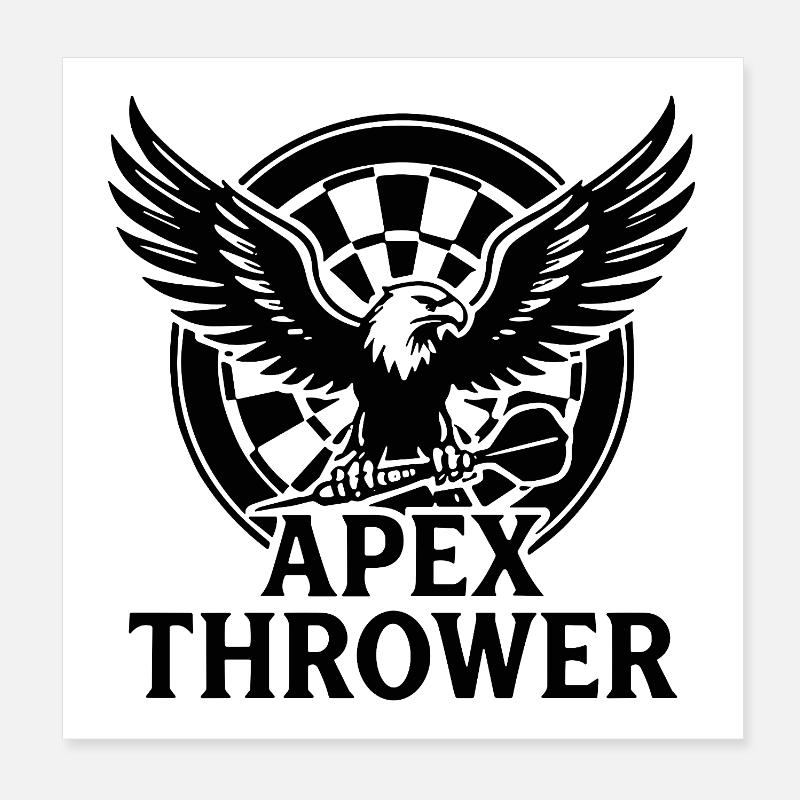 Darts Apex Thrower Poster 8" x 8" (20x20 cm)