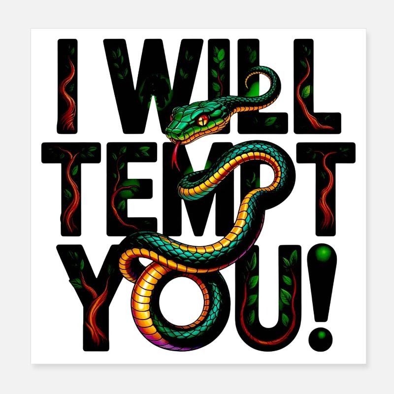 Die Versucherschlange Poster 20x20 cm