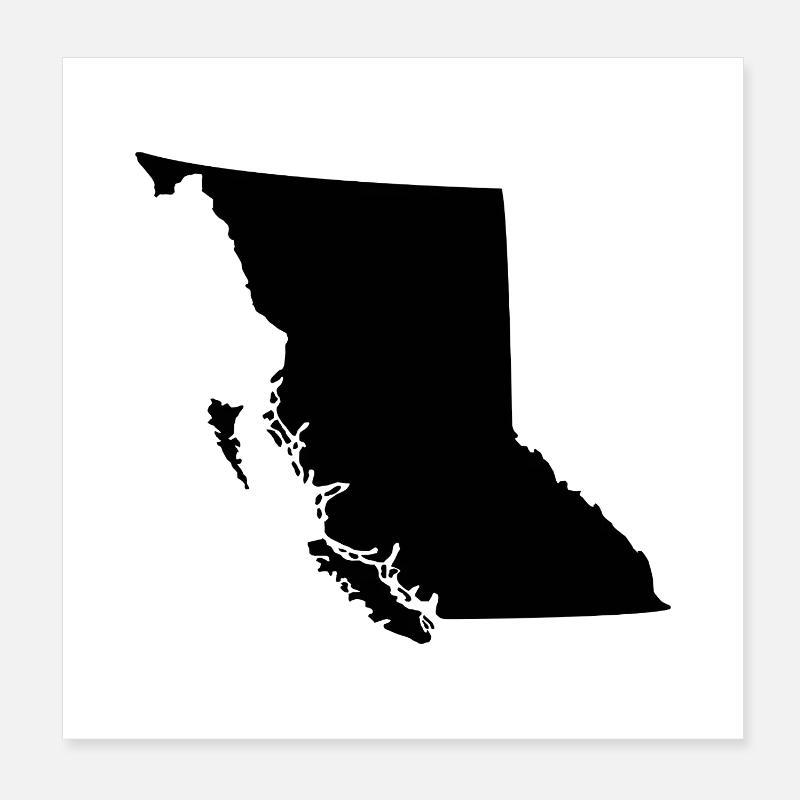 British Columbia Poster 8" x 8" (20x20 cm)