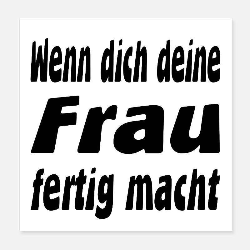 Frau Poster 20x20 cm