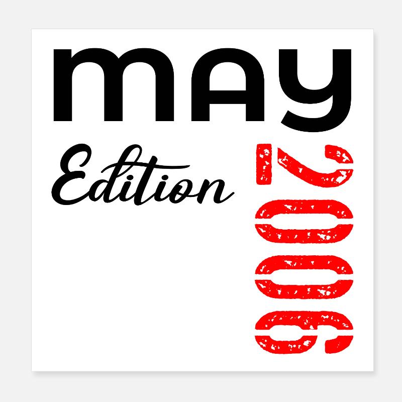 20. Geburtstag Mai 2006 - Poster 20x20 cm - Weiß