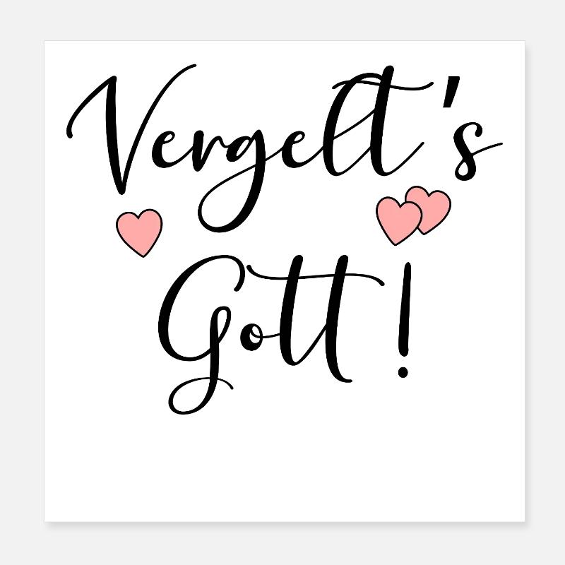 Christlich Danke Gott Poster 20x20 cm