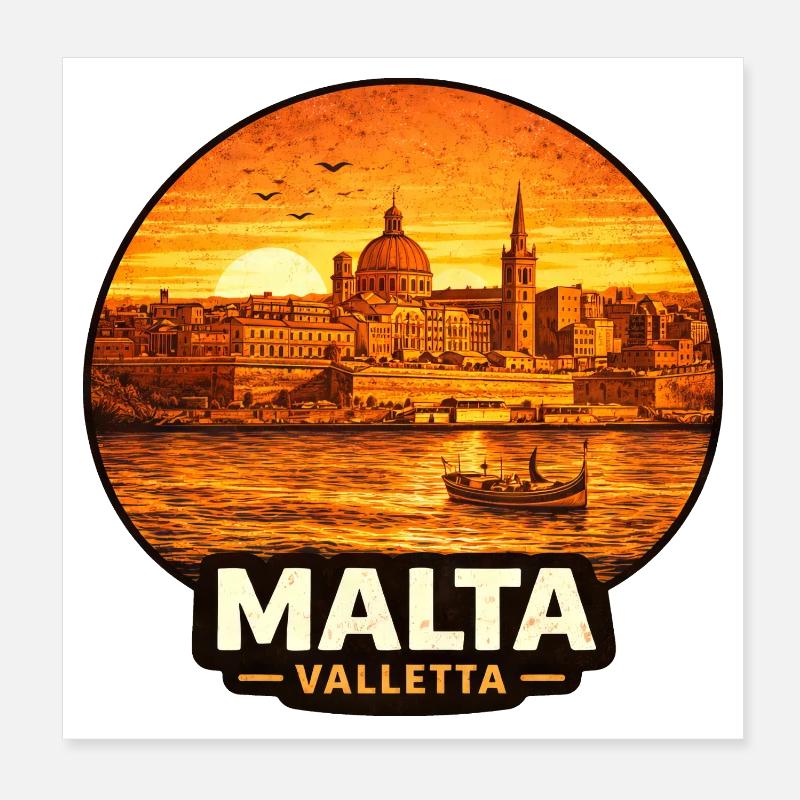 Coucher de soleil de la Skyline de Malte Valette Poster 20 x 20 cm