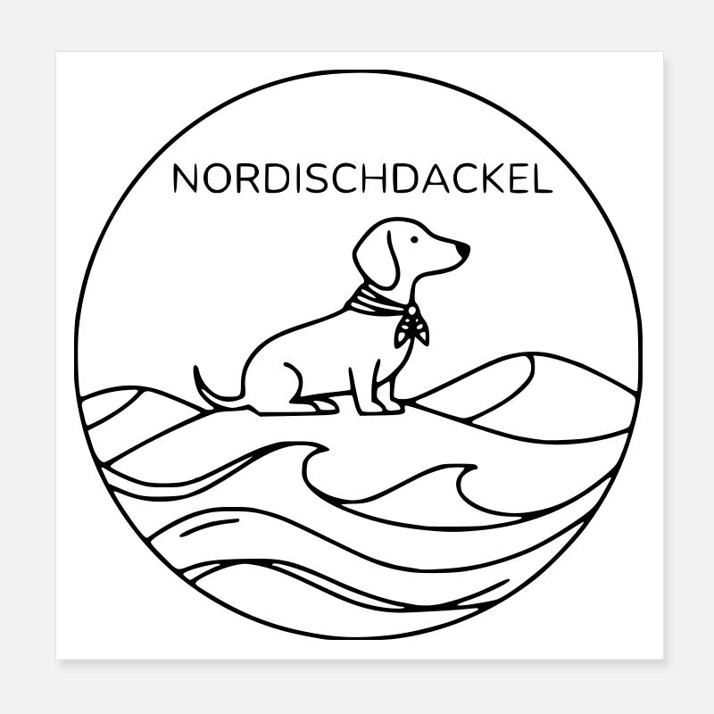 nordischdackel Poster 20x20 cm