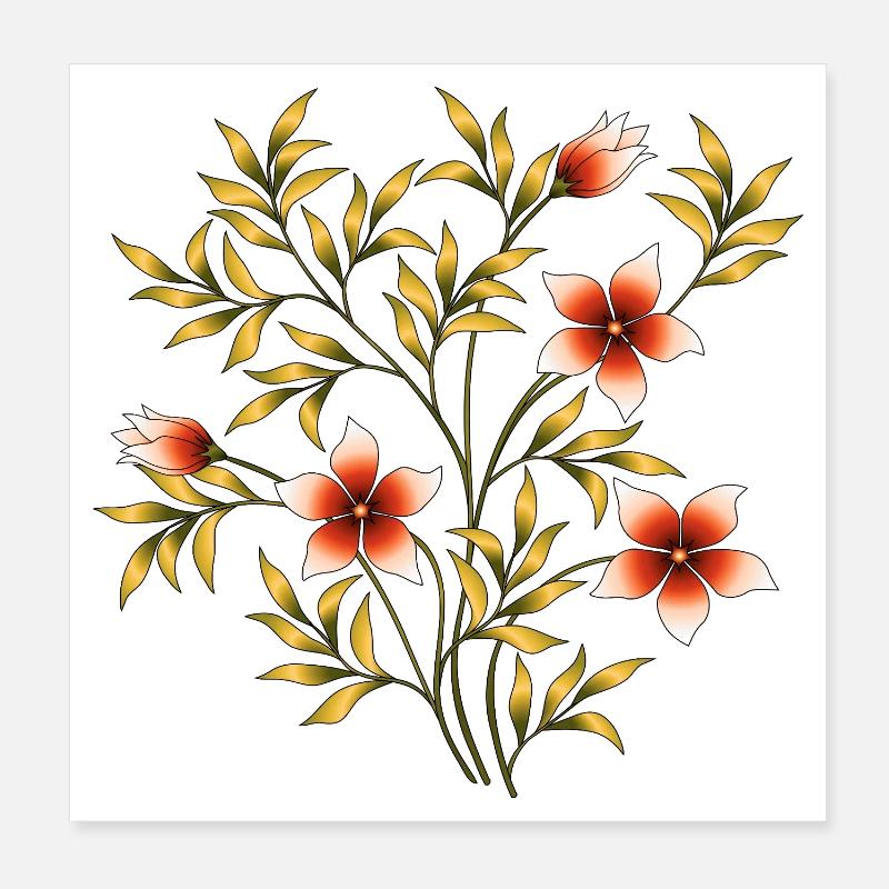 Fleur Poster 20 x 20 cm