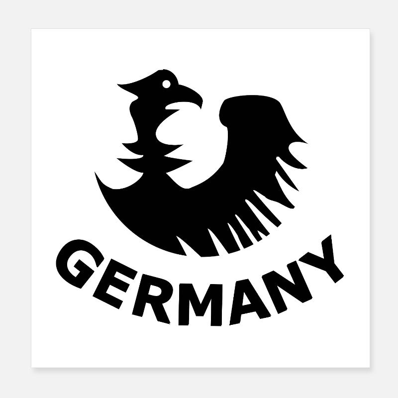 Germany Fans Design Poster 8" x 8" (20x20 cm)