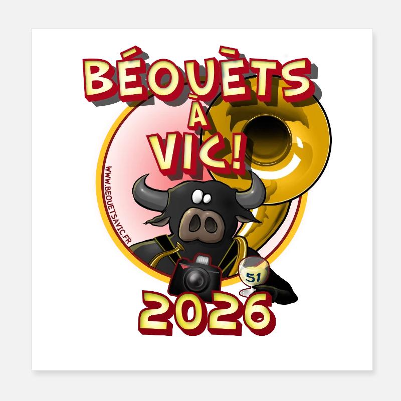 Tee Shirt Beouets 2026 Poster 20 x 20 cm