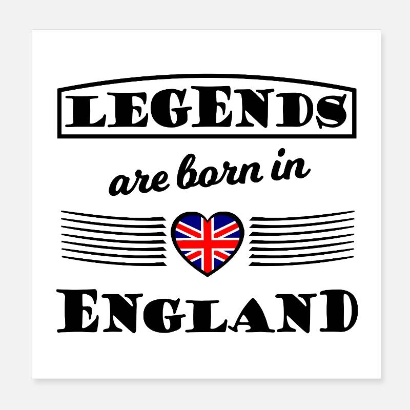 Cœur avec le drapeau Union Jack Poster 20 x 20 cm