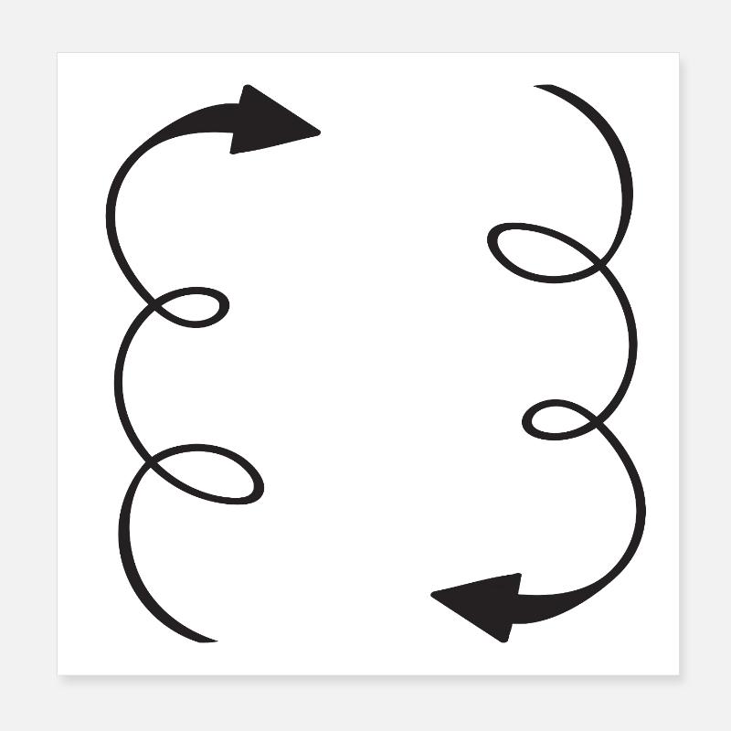 Circulation Arrows Poster 8" x 8" (20x20 cm)