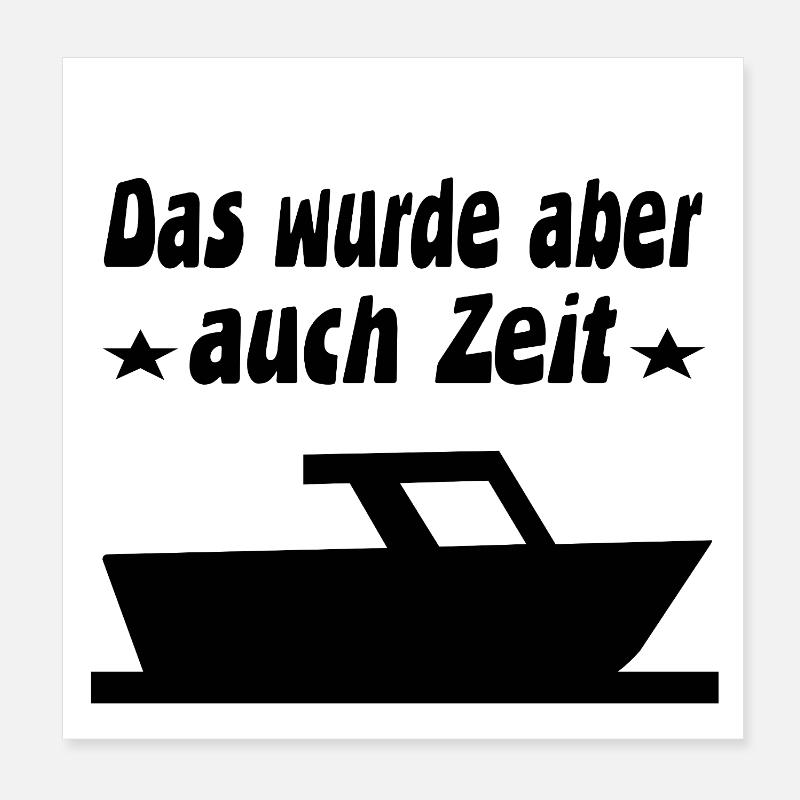 Motorboot Poster 20x20 cm