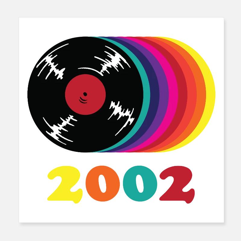 Millésime 2002 Poster 20 x 20 cm