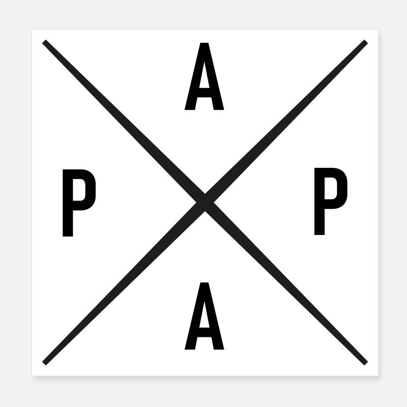 Papa Poster 20 x 20 cm