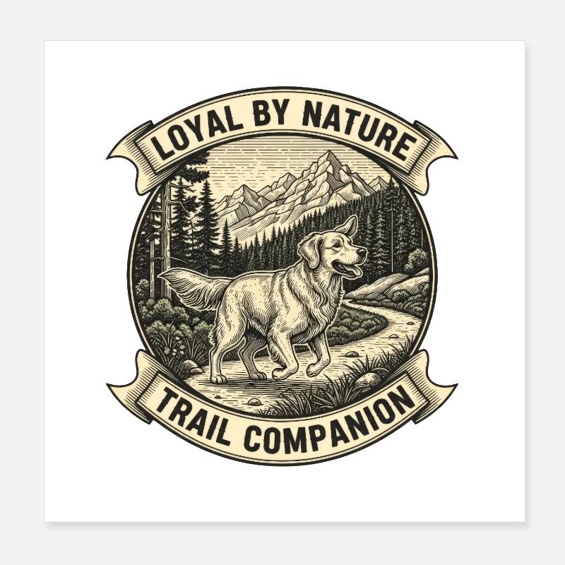 Chien de compagnie de sentier : loyal par nature Poster 20 x 20 cm