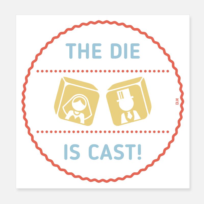 Le sort est jeté ! (Patch de fin de jeu de fête de garçon / 3C) Poster 20 x 20 cm