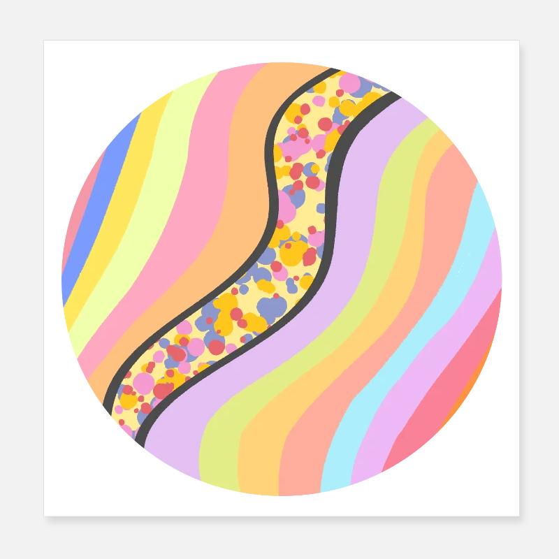 Joyful stream Poster 8" x 8" (20x20 cm)