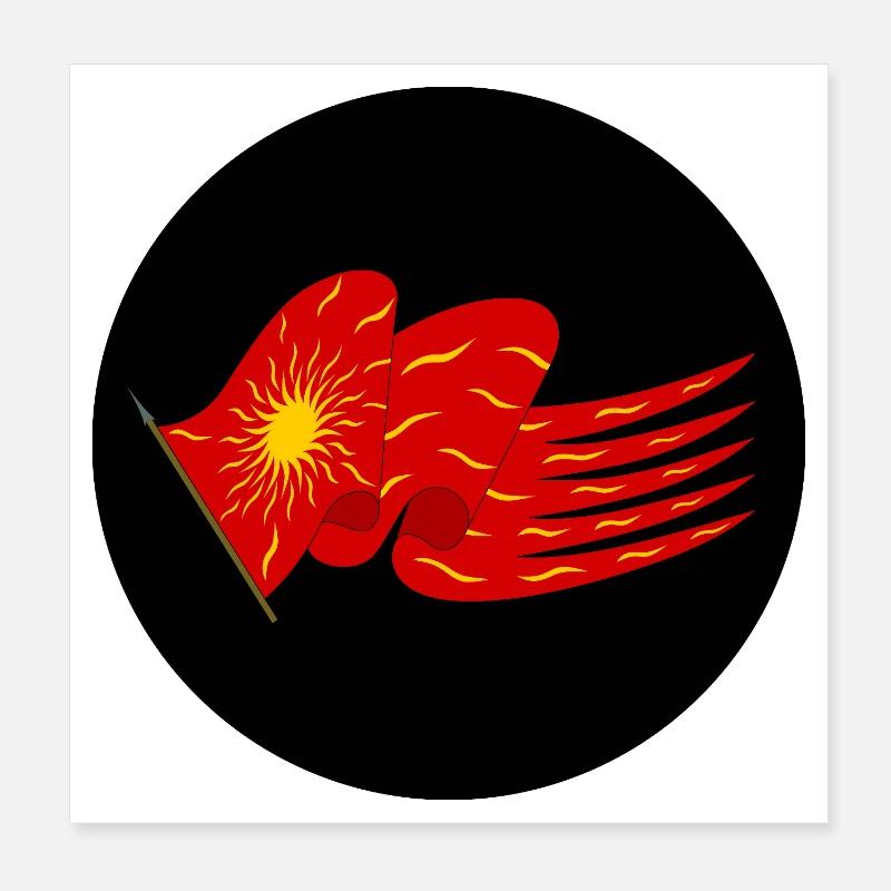 Banner des Heiligen Denis Poster 20x20 cm