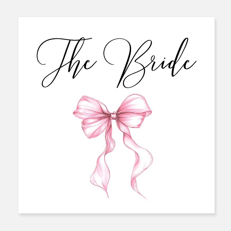 La Mariée ! Ruban rose Poster 20 x 20 cm