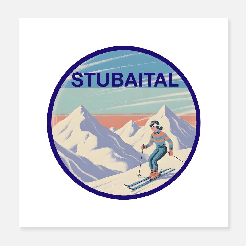 Vallée de Stubai Poster 20 x 20 cm