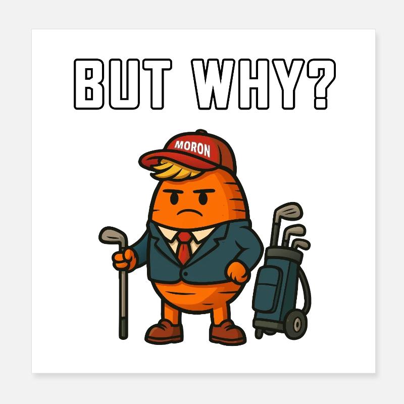 Mais pourquoi la mascotte du golf Poster 20 x 20 cm