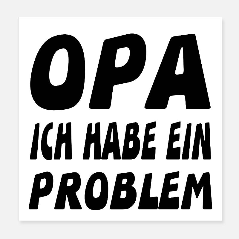 Opa Poster 20x20 cm