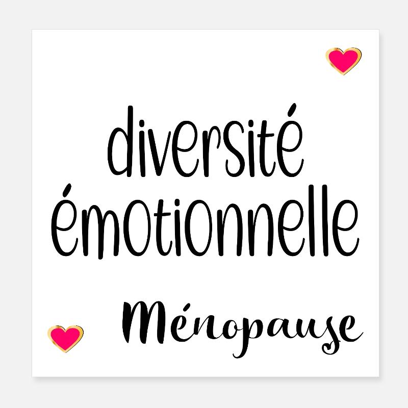 Ménopause Émotions Poster 20 x 20 cm