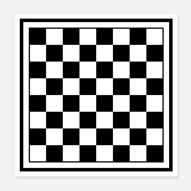 Chess Board Poster 8" x 8" (20x20 cm)