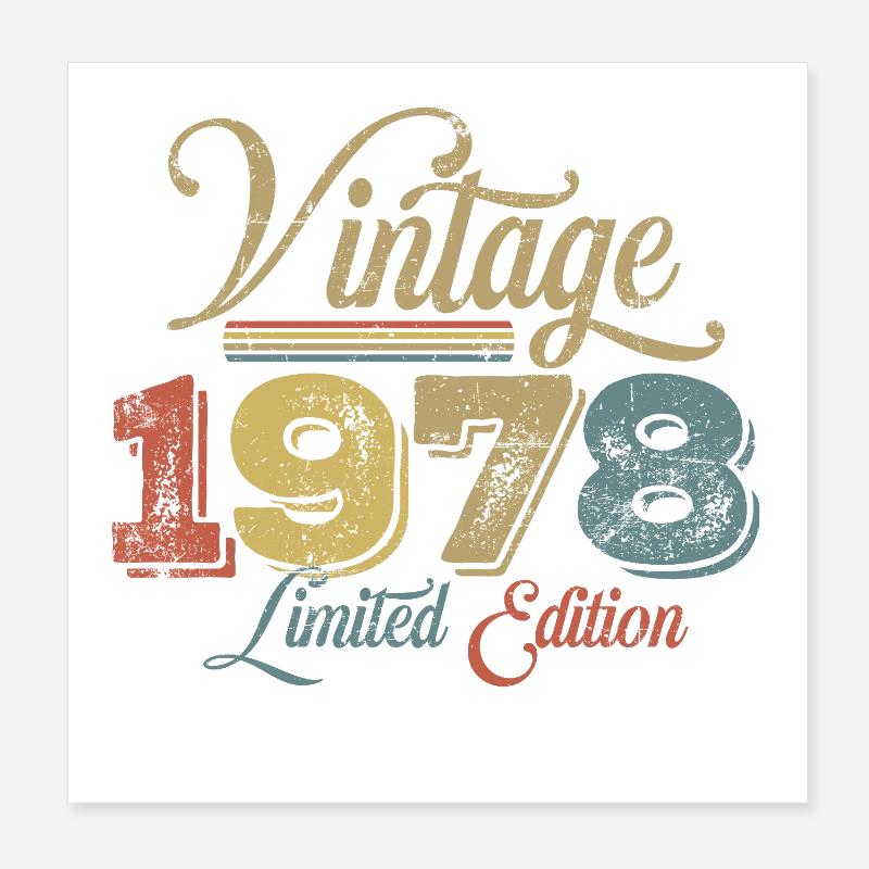 Millésime 1978 Poster 20 x 20 cm