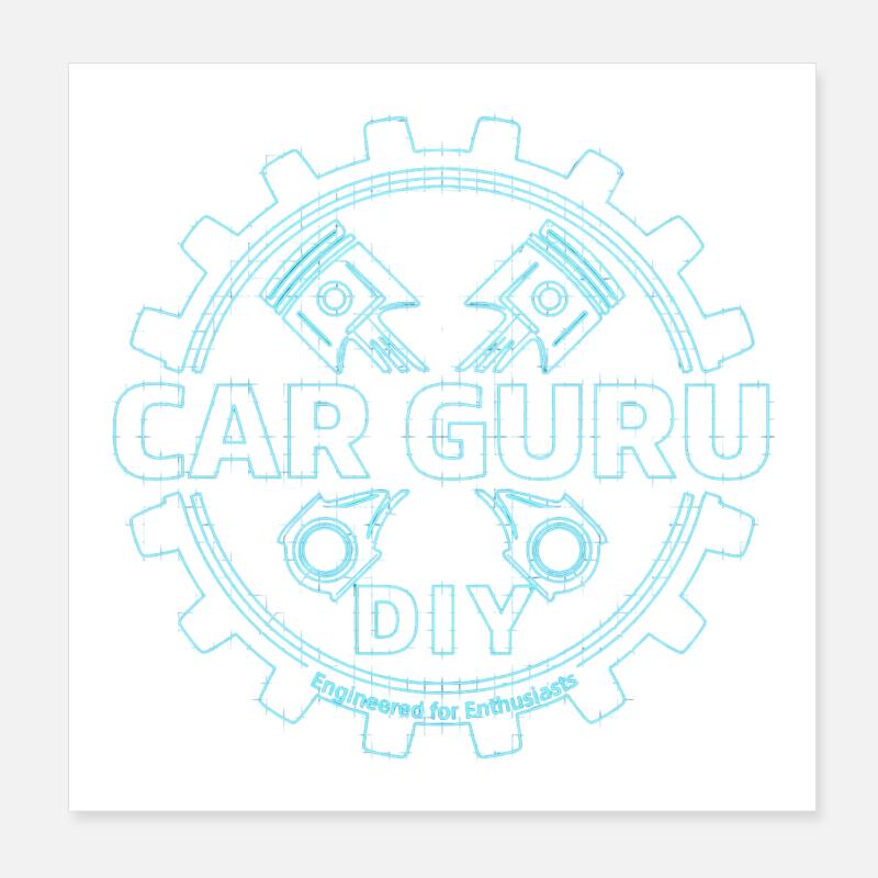 Blueprint Edition Poster 8" x 8" (20x20 cm)