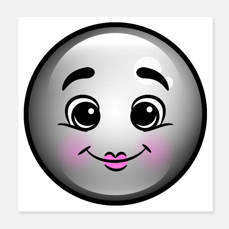 Cute Black Bubble Poster 8" x 8" (20x20 cm)