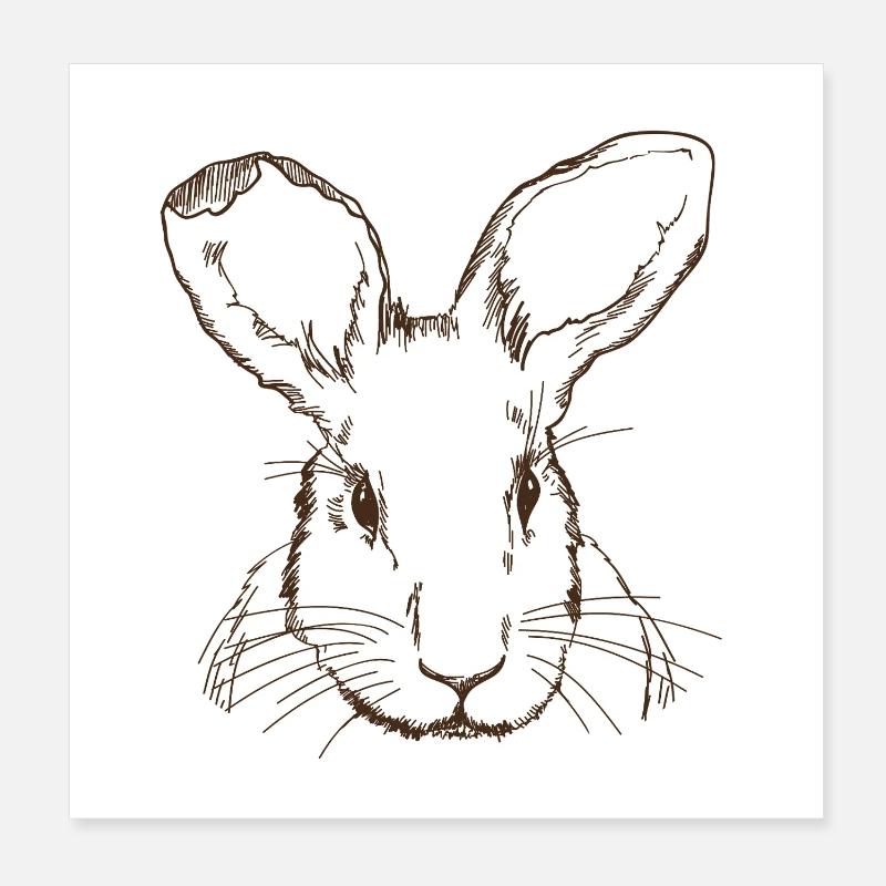 Lapin Poster 20 x 20 cm