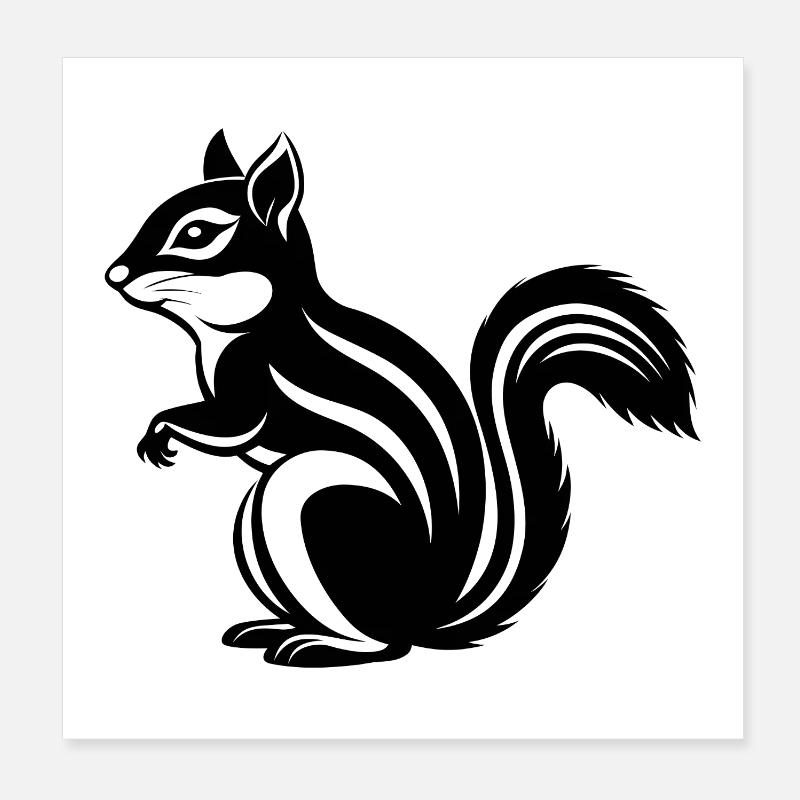 Chipmunk Poster 20 x 20 cm