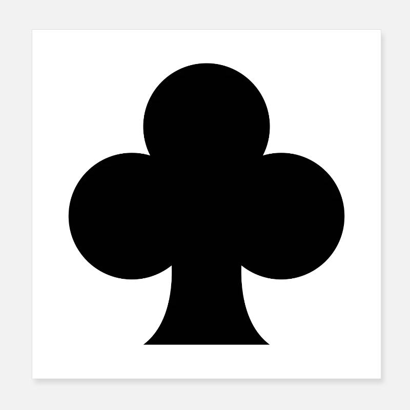 Clubs Poster 20 x 20 cm