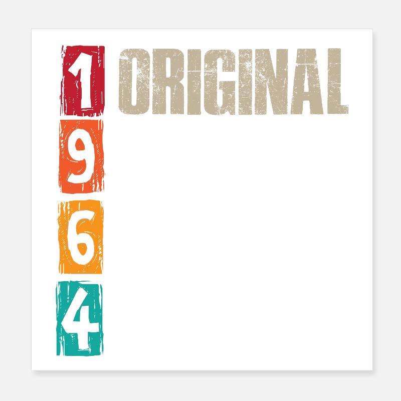 Millésime 1964 Poster 20 x 20 cm