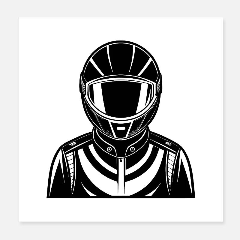 Race Car Driver Poster 8" x 8" (20x20 cm)